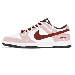Nike Кроссовки для скейтбординга Dunk Dust Collection, износостойкие, низкие, мужские, розовые dd1391-100(team496-草莓核爆) | pink