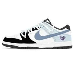 Nike Кроссовки для скейтбординга Dunk Dust Collection, износостойкие, низкие, мужские, сине-черные dd1391-100(team496-科技叙事) | blue black