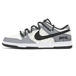 Nike Кроссовки для скейтбординга Dunk Lemon Joy, износостойкие, низкие, мужские, черные, серые, белые dd1391-100(team778-静寂森林) | black gray white