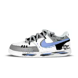 Nike Легкие и дышащие низкие кроссовки для скейтбординга Court Vision 1, мужские, серо-синие dh2987-101（team1297-灰蓝劲潮 ） | gray blue