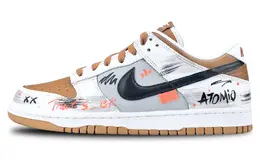 Nike Кроссовки для скейтбординга Dunk, износостойкие, низкие, мужские, оранжевые fq6965-700(team1324-灰橙狂想) | orange