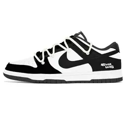 Nike Кроссовки для скейтбординга Dunk, износостойкие, низкие, мужские, черно-белые dd1391-100(team778-负片街头) | black white