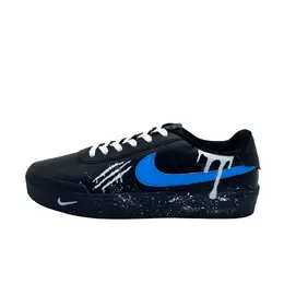 Nike Кроссовки для скейтбординга Court Shot Tide Crack Coverage Low Top, мужские, черные, синие, белые fq8146-001(team1245-潮汐裂痕） | black blue white