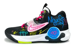 Nike Баскетбольные кроссовки KD Trey 5 X с амортизацией, износостойкие, легкие, низкие, мужские, черно-розовые dj7554-007(team1324-幻彩之约） | black pink