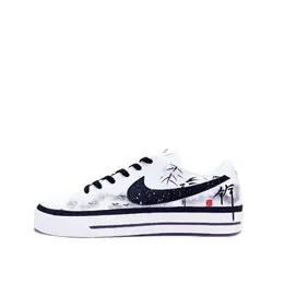 Nike Кроссовки Court Legacy Bamboo Grace Clear Sound Coverage, износостойкие, дышащие, низкие, для скейтбординга, мужские, черные dh3162-100(team1191-竹韵清音） | black