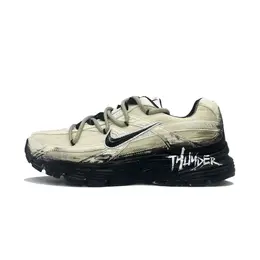 Nike Кроссовки Initiator с амортизацией, износостойкие, низкие, повседневные, для городских поездок, бежево-черные 394055-100（team1049-雷霆蚀刻） | beige black
