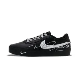 Nike Кроссовки для скейтбординга Court Shot Silver Cloud Pattern, износостойкие, низкие, мужские, черно-серебристые fq8146-001(team1297-银纹踏云） | black silver