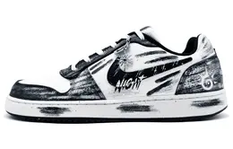 Nike Износостойкие низкие кроссовки для скейтбординга EBERNON, мужские, черно-белые aq1774-102(team1108-夜幕涂鸦) | black white