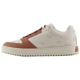 Emporio Armani Низкие мужские кроссовки для скейтбординга коричневого цвета em002849af18010mz327