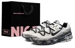 Nike Кроссовки Initiator с амортизацией, дышащие, поддерживающие, низкие, мужские, цвет черный, белый, серый 394055-100（team1324-旧履残垣ld) | black white gray