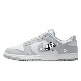 Nike Кроссовки для скейтбординга Dunk, износостойкие, белые, мужские hf5441-105(team10- 慵懒大熊猫) | white