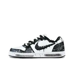 Nike Низкие износостойкие кроссовки для скейтбординга EBERNON Midnight Shooting Stars, мужские, черно-белые aq1774-102（team1054-午夜流星） | white