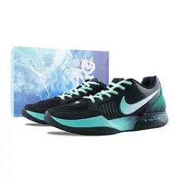 Nike Баскетбольные кроссовки Ja 2 Morant 2, King Of Shooters, износостойкие, низкие, мужские, черно-зеленые fd7327-003（team626-枪王-sbox） | peacock green (special box)