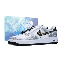 Кроссовки Air Force 1 Homecoming Dreams, износостойкие, низкие, для скейтбординга, мужские, серо-золотые Nike, Gray Gold (Special Box) fq4296-101（team836-归墟梦演-sbox） | gray gold (special box)
