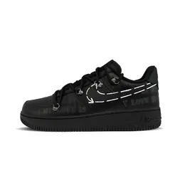 Nike Низкие кроссовки для скейтбординга Air Force 1 Password Endgame, износостойкие, черные, мужские cw2288-001（team305-密码终局） | black