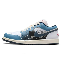 Jordan Баскетбольные кроссовки Air 1 Vintage, низкие, мужские, белые/синие hm3711-144(team10-水墨飞鹤) | blue