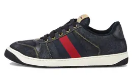 Кроссовки Screener Denim на шнуровке Gucci, Black 771097 fac1u 1091 | black