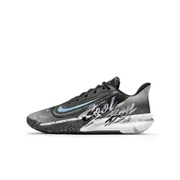 Nike Баскетбольные кроссовки Precision 7 Lively Island с амортизацией чернильных пятен, низкие, мужские, черно-белые fn4322-005(team799-墨渍) | black white