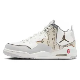 Jordan Баскетбольные кроссовки Courtside 23 Vintage, мужские, средний верх, белые/серые hq1192-101(team10-文字传承) | white