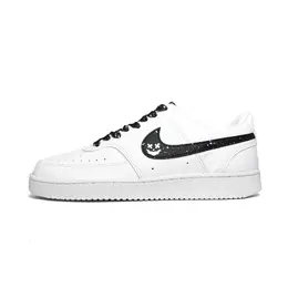 Nike Кроссовки Court Vision 1 для скейтбординга, износостойкие, низкие, мужские, черные dh2987-101（team-1205-黑白日记) | black white