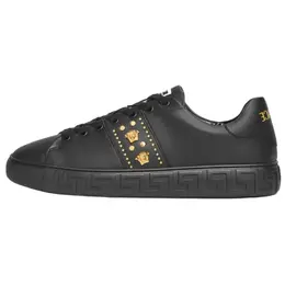 Versace Низкие кроссовки для скейтбординга Greca, мужские, черные 1014460-1a13065_1b00v | original shoe box included