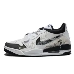 Jordan Износостойкие нескользящие винтажные баскетбольные кроссовки Legacy 312 среднего размера, мужские, черные hv1811-101(team10-竹影蛇纹) | black