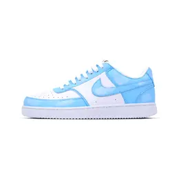 Nike Низкие, износостойкие, противоскользящие кроссовки для скейтбординга Court Vision, мужские, сине-белые dh2987-101(team581晴天) | blue white
