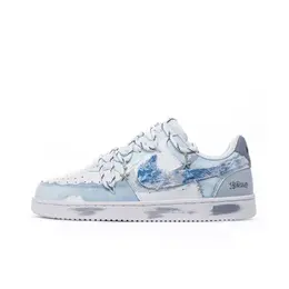 Nike Кроссовки Court Vision PMS Seaweed Whisper с низким верхом для скейтборда, мужские, сине-белые dh2987-101(team584-海藻密语) | blue white