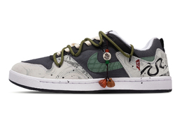 Nike Кроссовки для скейтбординга SB Alleyoop, низкие, мужские, бежевые/серые/зеленые cj0882-100(team420-碧蛇之灵) | gray green