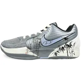 Nike Баскетбольные кроссовки Ja 2 с низким верхом, противоскользящие, износостойкие, мужские, черно-серого цвета fd7327-002(team636-莫兰特竹韵风尚） | black gray
