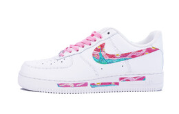 Мужские кроссовки для скейтбординга Nike Air Force 1, White/Pink cw2288-111(team48-粉色星空) | white/pink