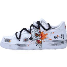 Мужские кроссовки для скейтбординга Nike Air Force 1, White cw2288-111(team130-vam国潮狮子) | white