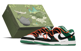 Nike Кроссовки для скейтбординга Dunk Green Forest, износостойкие, низкие, мужские, зеленые, черные, белые hf5441-101(teama-青林间s-box) | green black white