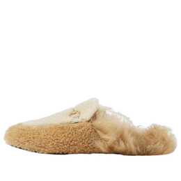 Кроссовки horsebit shearling slippers 'beige' Gucci, бежевый 722964-faay3-2641 | beige/white