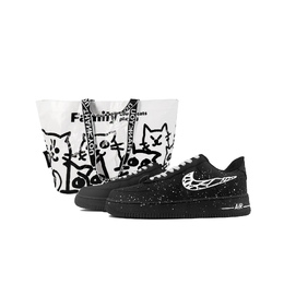 Nike Air Force 1 Антискользящие Износостойкие Низкие Кроссовки для Скейтбординга Унисекс Черные cw2288-001(team619-金属星空s-box) | black