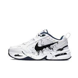 Nike Air Monarch 4 Противоскользящие Износостойкие Низкие Массивные Кроссовки Унисекс Белый Черный 415445-102(team354-灼冬) | white black