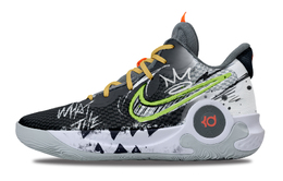 Nike KD Trey 5 IX Амортизирующие Износостойкие Ударопрочные Сверхлегкие Баскетбольные Кроссовки Мид-Топ Унисекс Серый Черный cw3402-011(team529-男女同款swaggy) | gray black