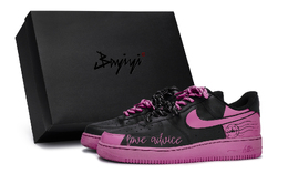 Кроссовки Nike Air Force 1 Skateboard Unisex низкие Black/Rose Red cw2288-001(team80-爱的谏言黑玫红sbox) | black rose red