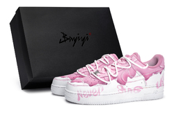 Nike Air Force 1 Антискользящие Износостойкие Низкие Кроссовки для Скейтбординга Унисекс Розовый Белый cw2288-111(team80-男女逆境无畏s-box) | pink white