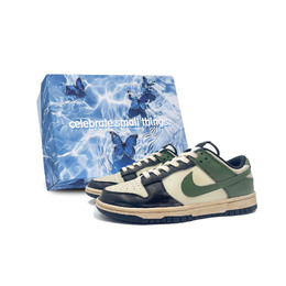 Nike Dunk Противоскользящие Износостойкие Низкие Кроссовки для Скейтбординга Женские Оливково-Зеленые, Черно-Зеленые dd1503-101(team188-橄榄s-box) | black green