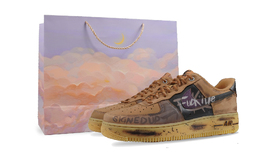Nike Air Force 1 Антискользящие Износостойкие Низкие Кроссовки для Скейтбординга Унисекс Коричневый Черный cj9179-200(team41-涂改运笔s-box) | brown black