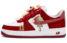 Nike Air Force 1 Антискользящие Износостойкие Низкие Кроссовки для Скейтбординга Женские Белый Красный fq7626-100(team拾玖-喜上眉梢) | white red
