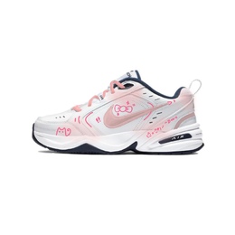Nike Air Monarch 4 Противоскользящие Износостойкие Низкие Массивные Кроссовки Унисекс Синий Розовый 415445-102(team502-哈喽凯蒂蓝粉鸳鸯) | blue pink