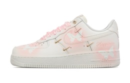 Nike Air Force 1 Антискользящие Износостойкие Низкие Кроссовки Для Скейтбординга Женские Бело-Розовые fv3654-111（team686-蝶恋花语） | white pink