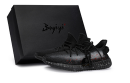 Yeezy Boost 350 V2 Повседневные кроссовки Unisex Низкие Белый/Красный Adidas, Черный Белый Красный hq4540(team80-男女同款玫瑰城堡s-box) | black white red