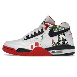 Nike Flight Legacy Противоскользящие Влагопоглощающие Высокие Винтажные Баскетбольные Кроссовки Унисекс Красный Белый Черный bq4212-100(team10-竹韵熊猫) | red white black