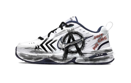 Nike Air Monarch 4 Противоскользящие и износостойкие увеличивающие рост низкие массивные кроссовки унисекс черно-белые 415445-102（team640-自由涂鸦） | black white