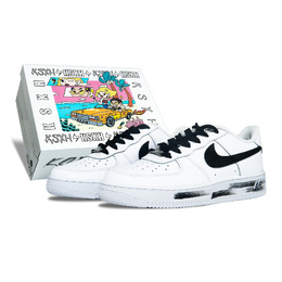Кроссовки Nike Air Force 1 с амортизацией, износостойкие, низкие, унисекс, черно-белые cw2288-111(team252-天行者s-box) | white