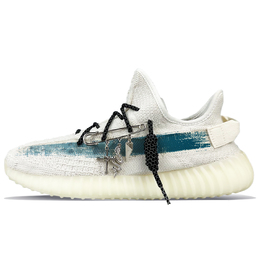 Yeezy Boost 350 V2 Абразивоустойчивые низкие повседневные кроссовки Unisex Белый Синий Adidas hq6316(team373-画蛇添福) | white blue