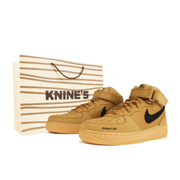 Кроссовки Nike Air Force 1 Mid-Top Unisex Темно-коричневые dj9158-200(team陆-冷酷小麦s-box) | dark brown